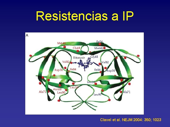 Resistencias a IP Clavel et al. NEJM 2004: 350; 1023 