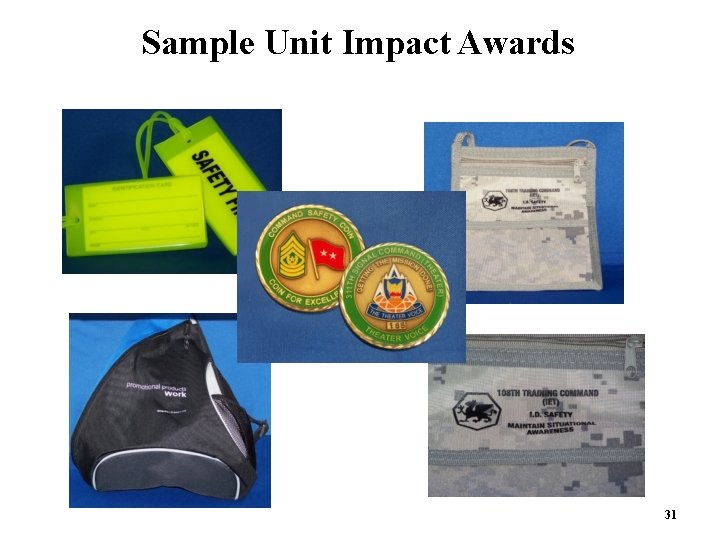 Sample Unit Impact Awards 31  Sample Unit Impact Awards 31