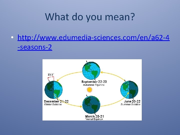 What do you mean? • http: //www. edumedia-sciences. com/en/a 62 -4 -seasons-2 