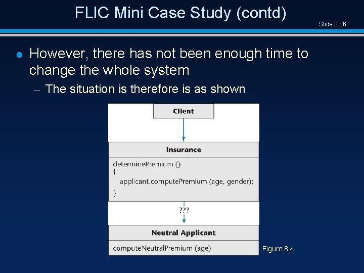 FLIC Mini Case Study (contd) l However, there has not been enough time to