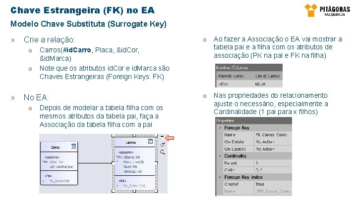 Chave Estrangeira (FK) no EA Modelo Chave Substituta (Surrogate Key) » Crie a relação: