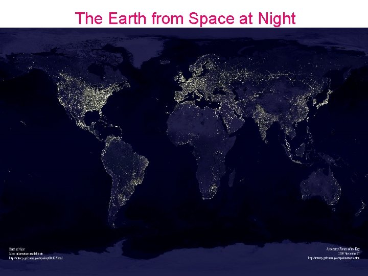 The Earth from Space at Night 