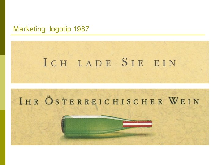 Marketing: logotip 1987 