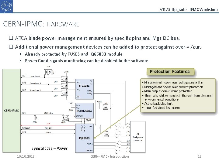 ATLAS Upgrade - IPMC Workshop CERN-IPMC: HARDWARE q ATCA blade power management ensured by