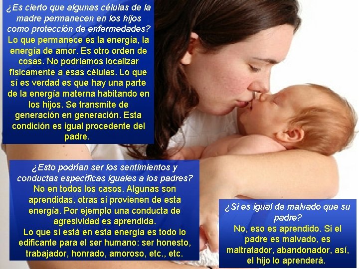 ¿Es cierto que algunas células de la madre permanecen en los hijos como protección