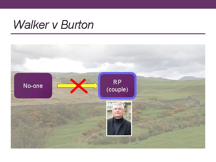 Walker v Burton No-one RP (couple) 