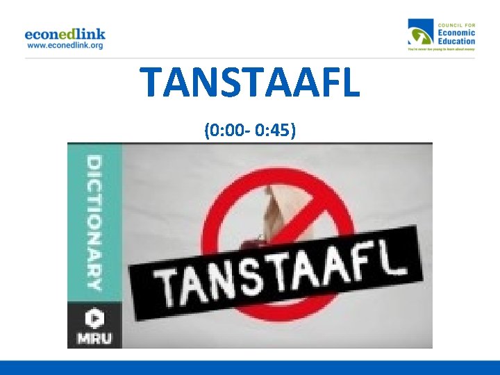 TANSTAAFL (0: 00 - 0: 45) 