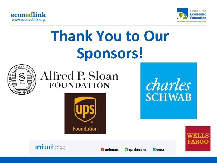 Thank You to Our Sponsors! 