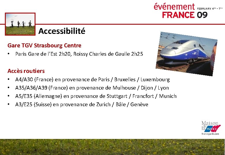 Accessibilité Gare TGV Strasbourg Centre • Paris Gare de l’Est 2 h 20, Roissy