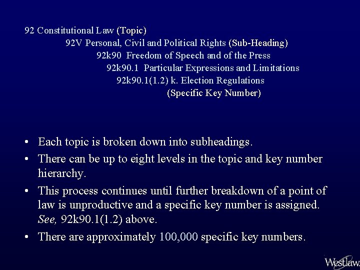 92 Constitutional Law (Topic) 92 V Personal, Civil and Political Rights (Sub-Heading) 92 k