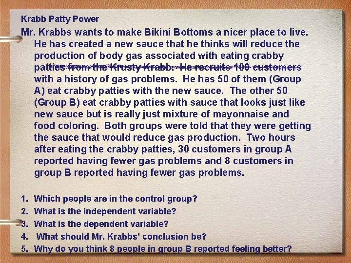 Krabb Patty Power Mr. Krabbs wants to make Bikini Bottoms a nicer place to