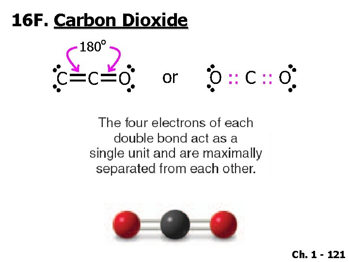 16 F. Carbon Dioxide 180 o Ch. 1 - 121 