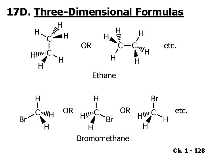 17 D. Three-Dimensional Formulas Ch. 1 - 128 
