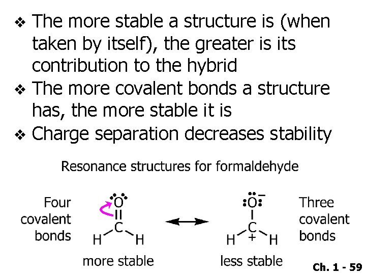 The more stable a structure is (when taken by itself), the greater is its