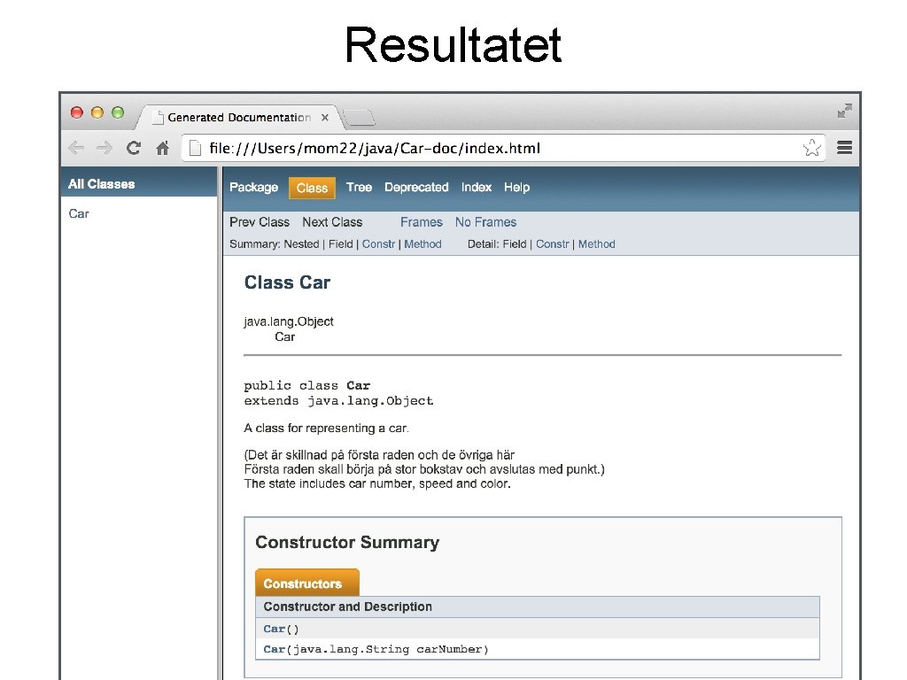 Resultatet 