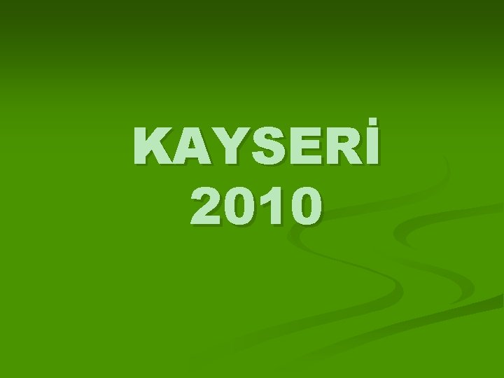 KAYSERİ 2010 