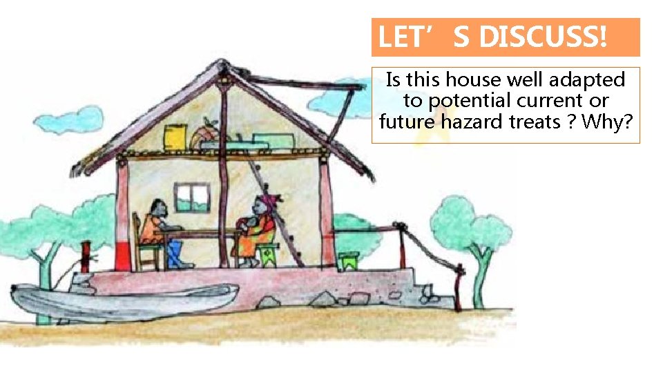 LET’S DISCUSS! Is this house well adapted to potential current or future hazard treats