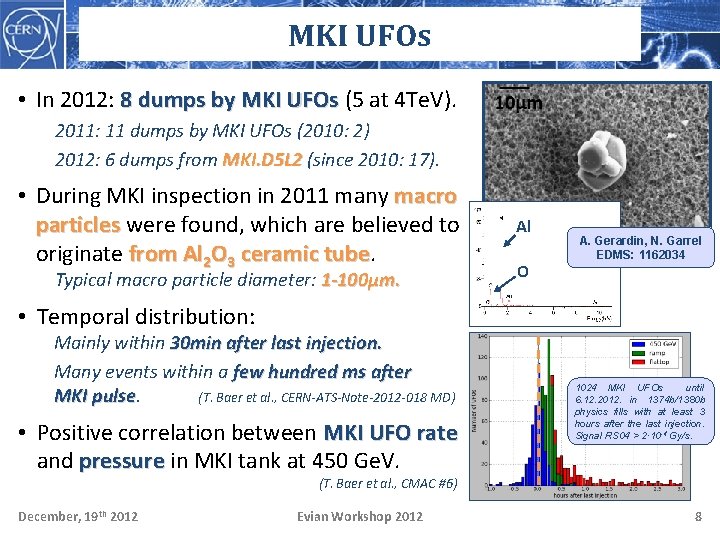 MKI UFOs • In 2012: 8 dumps by MKI UFOs (5 at 4 Te.