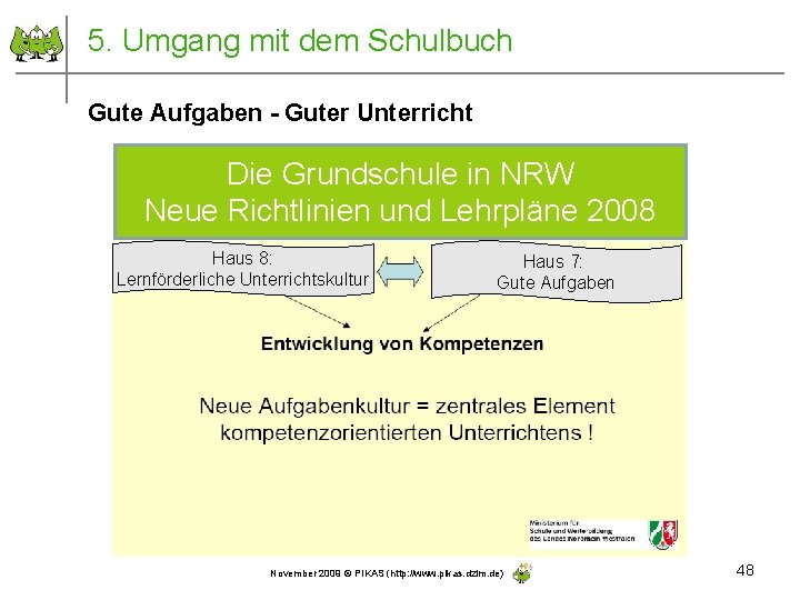 5. Umgang mit dem Schulbuch Gute Aufgaben - Guter Unterricht Die Grundschule in NRW