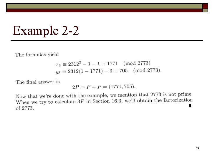 Example 2 -2 15 