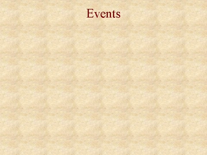 Events Events