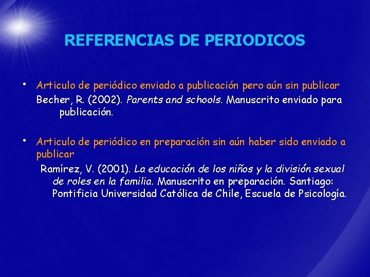 REFERENCIAS DE PERIODICOS • Articulo de periódico enviado a publicación pero aún sin publicar