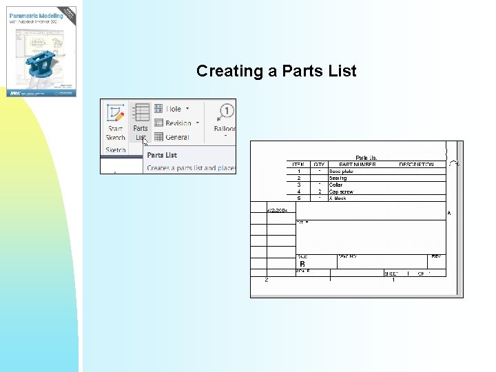 Creating a Parts List 