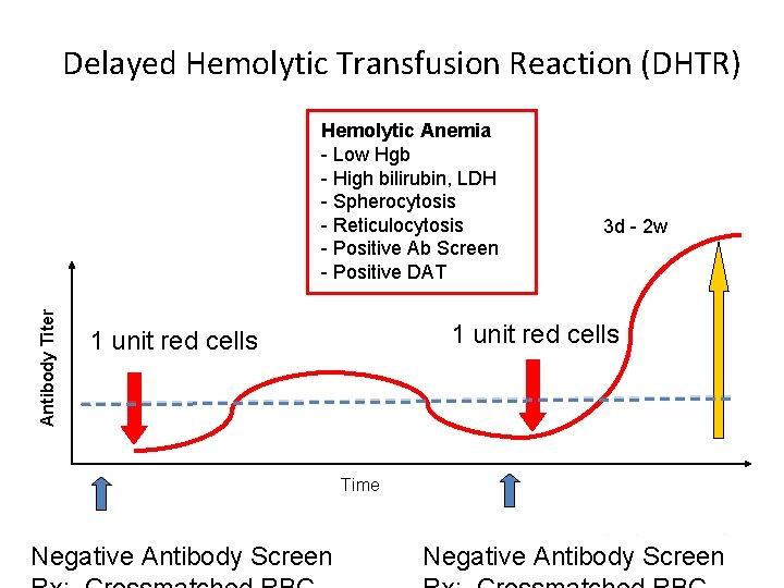 Delayed Hemolytic Transfusion Reaction (DHTR) Antibody Titer Hemolytic Anemia - Low Hgb - High