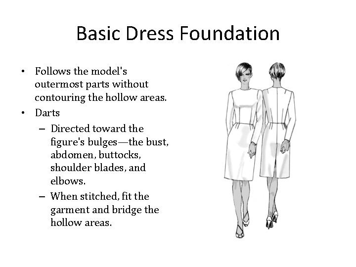 Basic Dress Foundation • Follows the model's outermost parts without contouring the hollow areas.