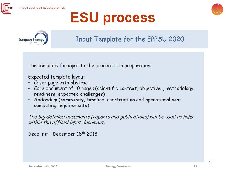 ESU process 26 