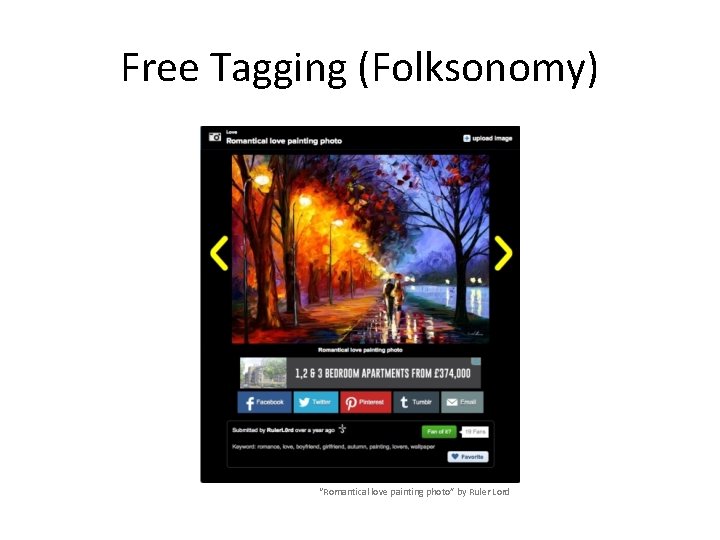Free Tagging (Folksonomy) “Romantical love painting photo” by Ruler Lord 
