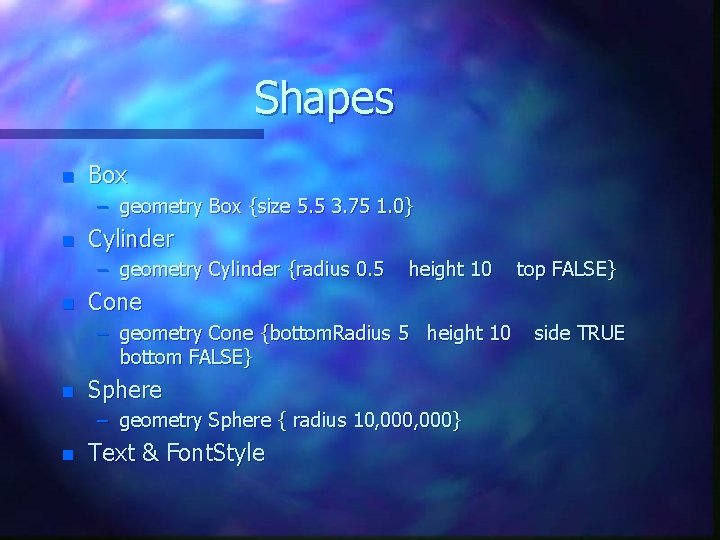 Shapes n Box – geometry Box {size 5. 5 3. 75 1. 0} n