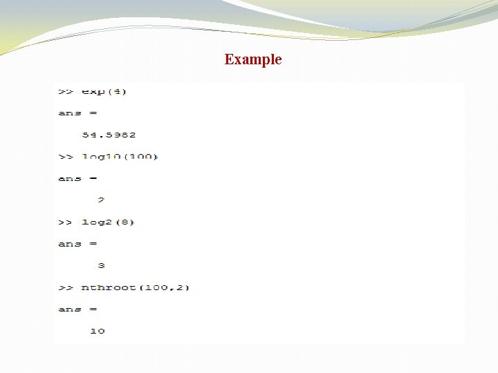 Example Example