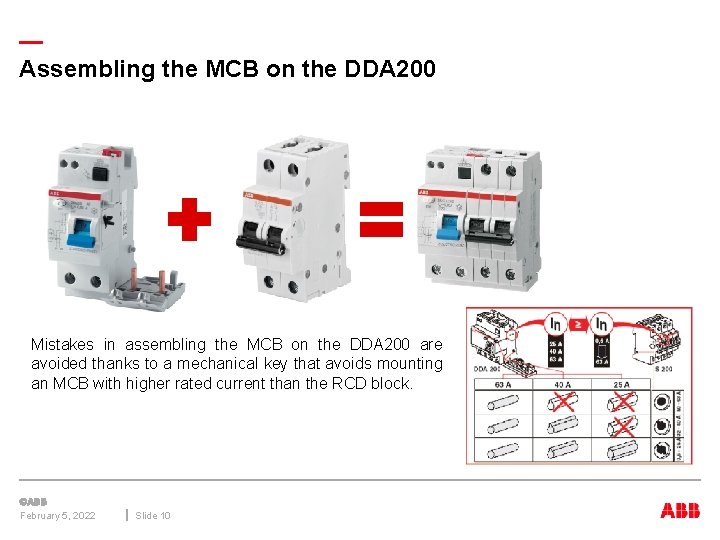 — Assembling the MCB on the DDA 200 Mistakes in assembling the MCB on
