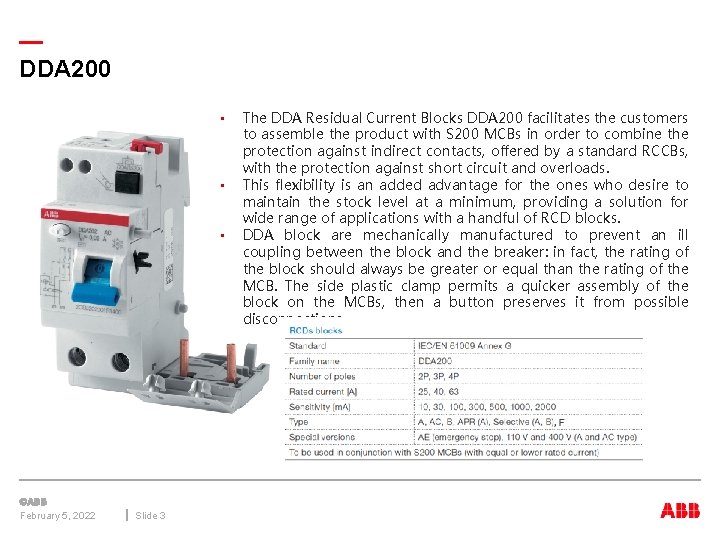— DDA 200 • • • February 5, 2022 Slide 3 The DDA Residual