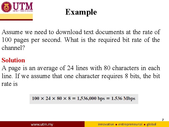 Example Assume we need to download text documents at the rate of 100 pages