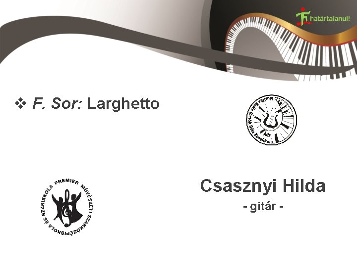 v F. Sor: Larghetto Csasznyi Hilda - gitár - 