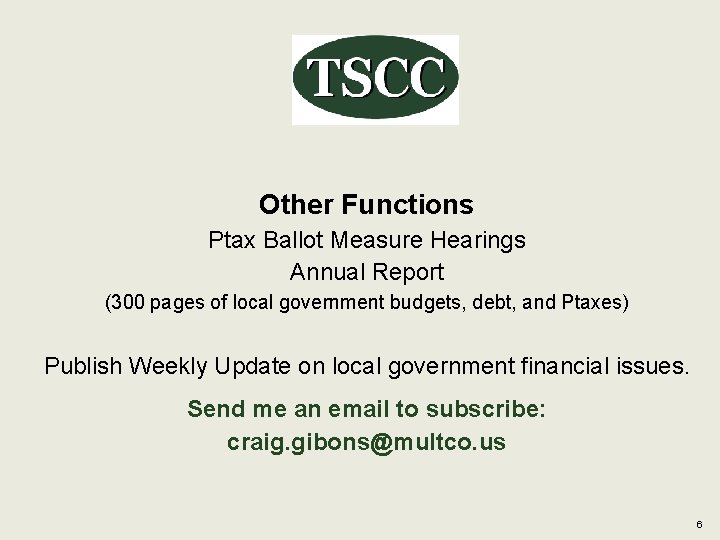 Other Functions Ptax Ballot Measure Hearings Annual Report (300 pages of local government budgets,