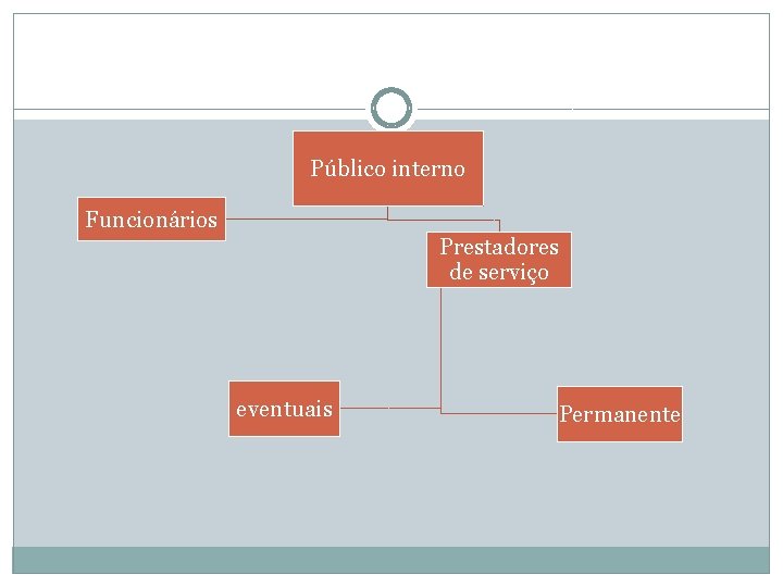 Público interno Funcionários Prestadores de serviço eventuais Permanente 