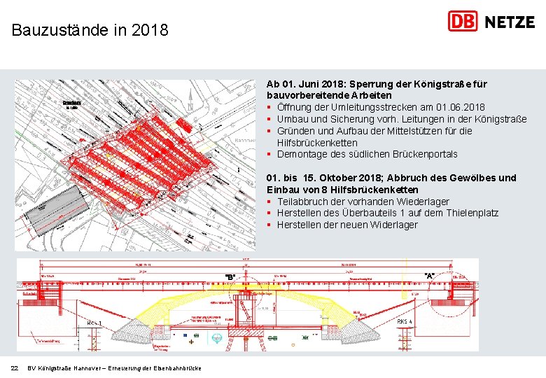 Bauzustände in 2018 Ab 01. Juni 2018: Sperrung der Königstraße für bauvorbereitende Arbeiten §