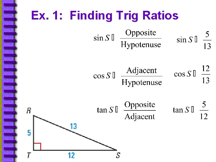 9 5 Trigonometric Ratios Geometry Mrs Blanco ObjectivesAssignment