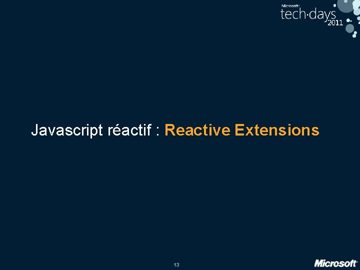 Javascript réactif : Reactive Extensions 13 