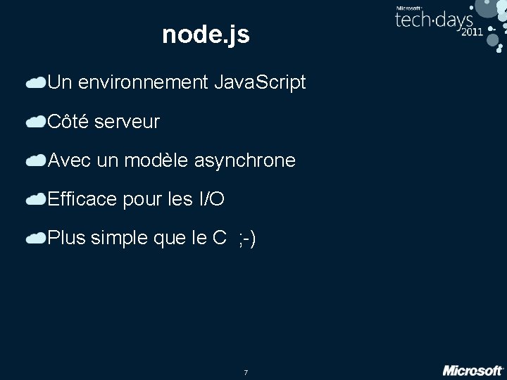 node. js Un environnement Java. Script Côté serveur Avec un modèle asynchrone Efficace pour