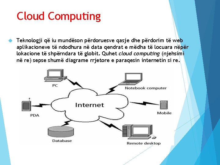 Cloud Computing Teknologji që iu mundëson përdoruesve qasje dhe përdorim të web aplikacioneve të