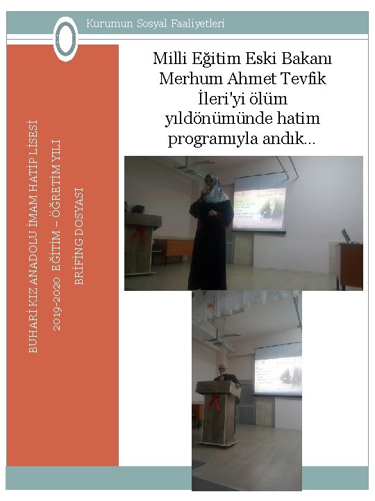 Milli Eğitim Eski Bakanı Merhum Ahmet Tevfik İleri'yi ölüm yıldönümünde hatim programıyla andık… BRİFİNG