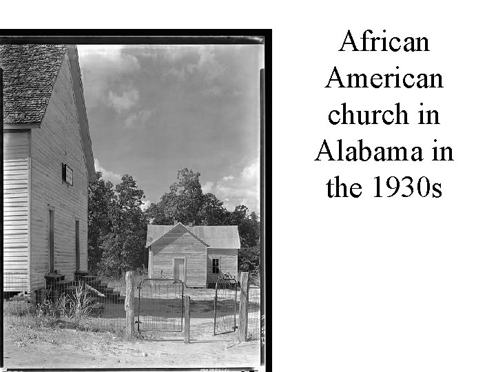 African American church in Alabama in the 1930 s 