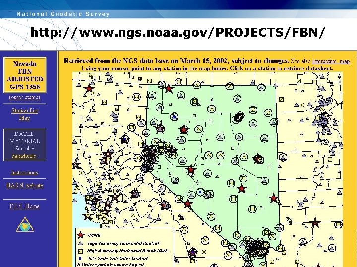 http: //www. ngs. noaa. gov/PROJECTS/FBN/ 