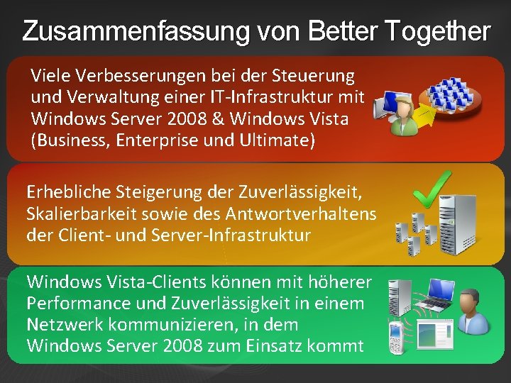 Zusammenfassung von Better Together Viele Verbesserungen bei der Steuerung und Verwaltung einer IT-Infrastruktur mit