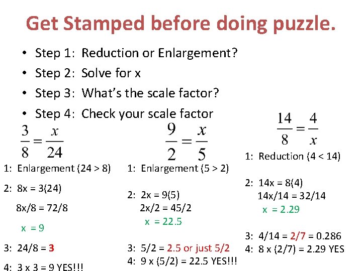 Get Stamped before doing puzzle. • • Step 1: Step 2: Step 3: Step