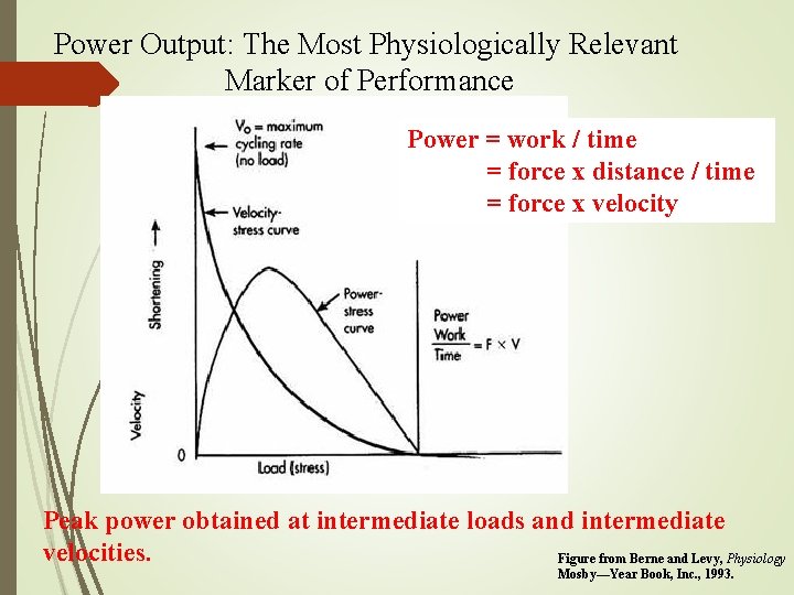 Power Output: The Most Physiologically Relevant Marker of Performance Power = work / time
